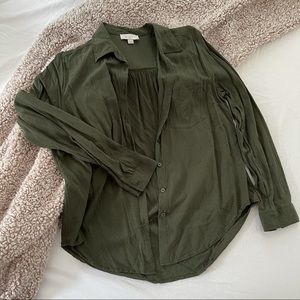 LOFT Olive Green Button Down - SIZE M